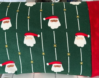Santa Clause Flannel Travel Size Pillow Case