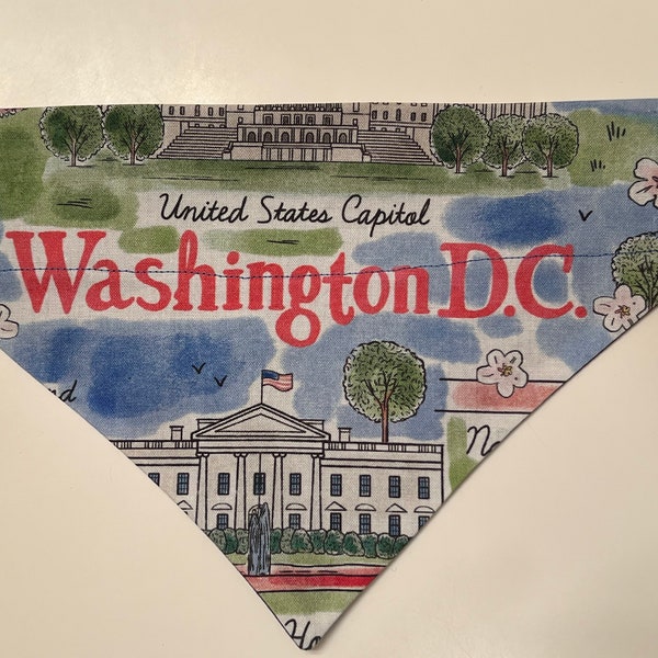 Washington DC City Map over the collar, dog, puppy, cat, bandana, pet gift, pet scarf
