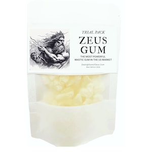 Top Grade Mastic Gum | ZEUS GUM| Jawline Trainer- 20+ Handpicked Greek Chios Mastic Mastiha Resin Sap 100% Natural Organic Trial Pack 15g