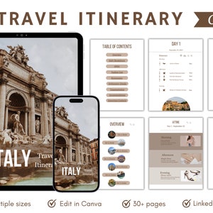 Travel Itinerary Template, Travel Planner, Europe Travel Guide, Daily Itinerary, Italy Travel Checklist, Trip Itinerary, Travel Packing List