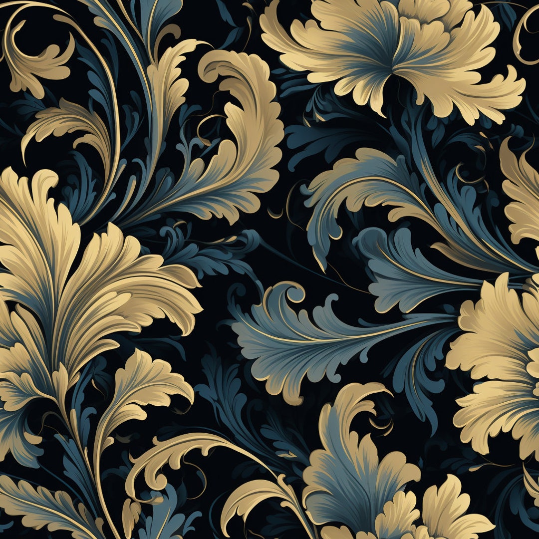 Victorian Style Wallpaper / Filigree Wallpaper / Vintage Style