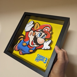 Super Mario Bros 3 portrait  3D Shadow Box