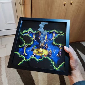 Chrono Trigger Fiona&#39;s Forest  3D Shadow Box