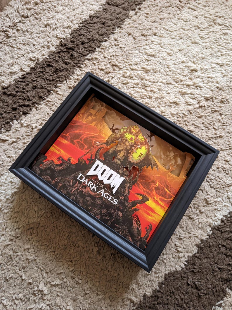 Doom Design Frame Doom the Dark Ages 3D Shadow Box - Etsy