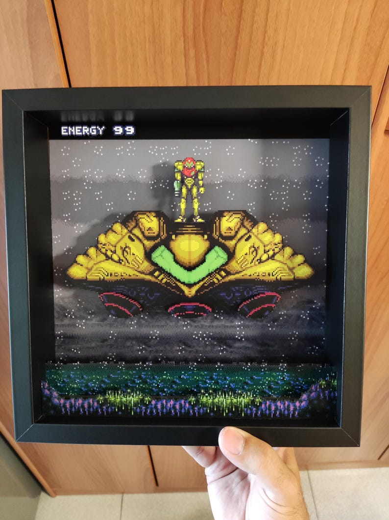 Super Metroid 3D Shadow Box - Etsy