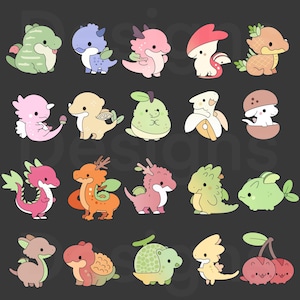 Fruit Dino Stickers | Decor, Crafting & Scrapbooking, Fun Printable Designs