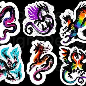 Pride Dragon Animal Stickers | Decor, Crafting & Scrapbooking, Fun Printable Designs
