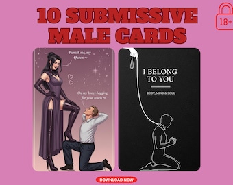 Femdom Submissive Male Cards, Love Letter for Domme - Mistress Obedience Kink - Dominatrix Rules - Domination Humiliation Sissy and Cuckold