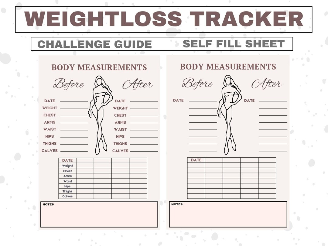 Weight Loss Tracker Challange - Calorie Deficit Printable - Digital Fitness Planner - Aesthetic ...