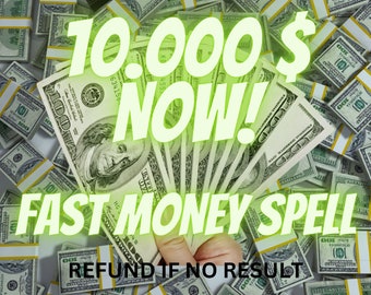 10,000 USD NOW - Get Money Spell - Fast Effective Way To Be Rich - Pay Your Debts - Prosperity Wealth Boost Investments - Quality Dream Life