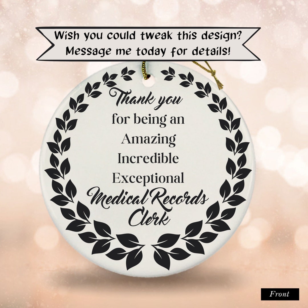 Medical Records Clerk Appreciation Gifts, Medical Records Clerk