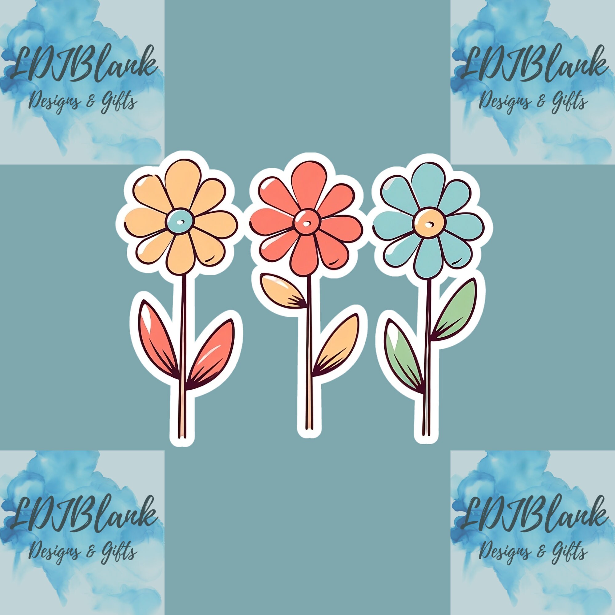 Onenote Stickers, Flower Sticker PNG, Plant Digital Stickers, Digital ...
