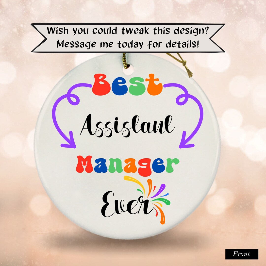 Best Assistant Manager Ever Gifts, Assistant Manager Ornament, Best