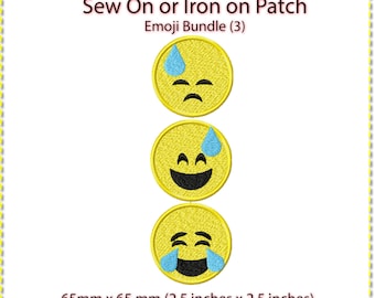 Emoji Patch Bundle: Sew On / Iron On (65mm)