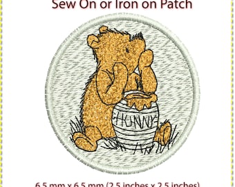 Winnie the Pooh Patch: Sew On or Iron On (2.5 inches)