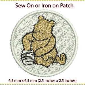 Naszywka Kubuś Puchatek: do przyszycia lub naprasowania (2,5 cala)