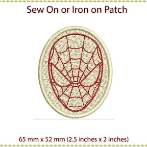 Aufnähen, aufnähen oder aufbügeln. Spider Man. 65mm x 40mm (2.6 inches x 1.5 inches)