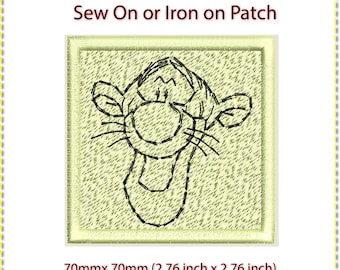 Tigger Patch: Winnie the Pooh Iron-On Applique (2.76 inches)