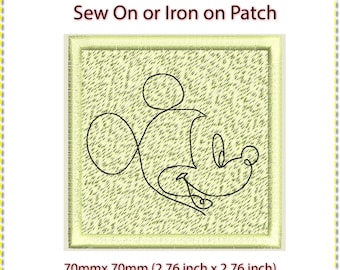 Mickey Mouse Patch: Sew On or Iron On (2.76 inches)