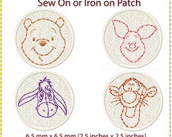 Winnie the Pooh & Friends Patch: Sew On or Iron On (2.5 inches)