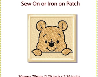 Winnie the Pooh Patch: Sew On or Iron On (2.5 inches)