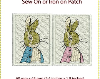 Peter Rabbit Flopsy Iron-On Patch, 98 mm x 45 mm