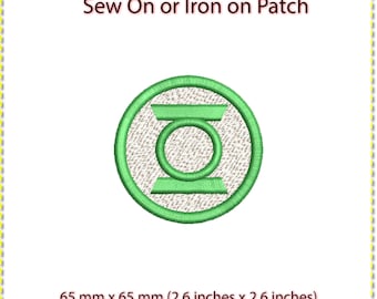 Green Lantern Logo Patch - Sew On or Iron On (2.6 inches)