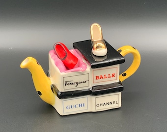 Vintage Toni Carter Mini Teapot Collectors, Gucci Shoes, Unique Collectible Mini Teapot Design, Knick Knacks, Mother&#39;s Day Gift, Unique