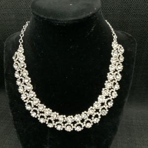 Rhinestone Statement Necklace: Dazzling Bridal Collar, Wedding Accessory