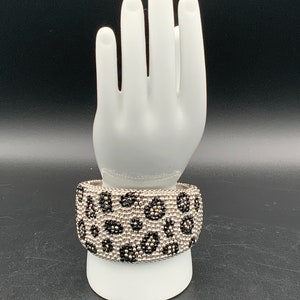 Black & White Chunky Bracelet: Swarovski Crystal Statement Jewelry