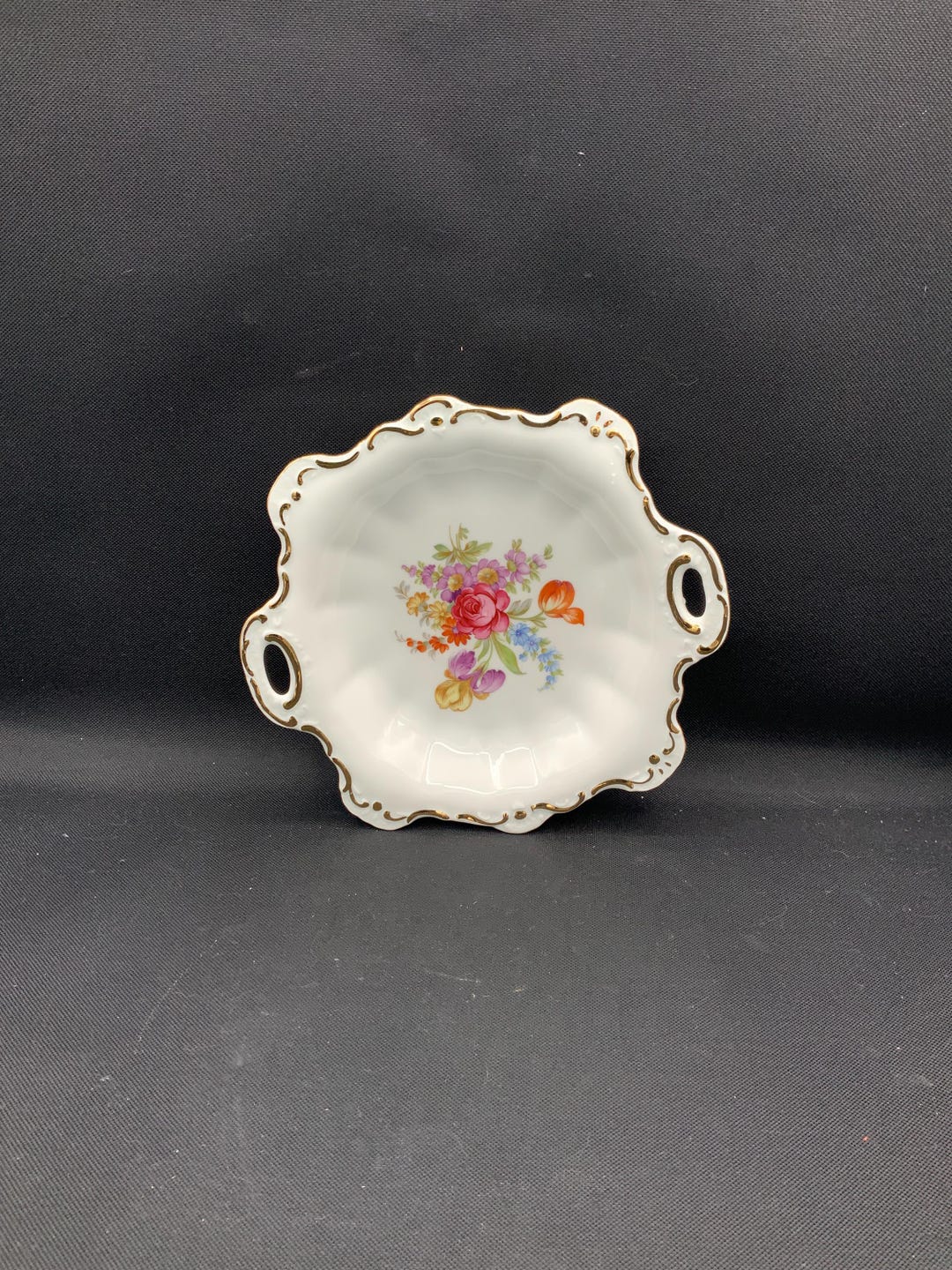 Vintage Schumann Arzberg Bavaria Floral Dish- Schumann 1110- 22cm