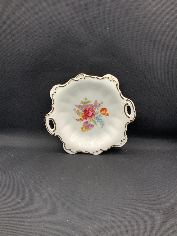 Vintage Schumann Arzberg Bavaria Floral Dish- Schumann 1110- 22cm