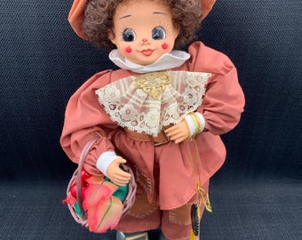 1988 Brinns Calendar Clown Doll, November Pilgrim,kitchy Figurine 