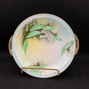 Lily of the Valley Prussia Plate, Floral Decor Plate, Vintage Plate, Collector&#39;s Plate, Home Decor Gift