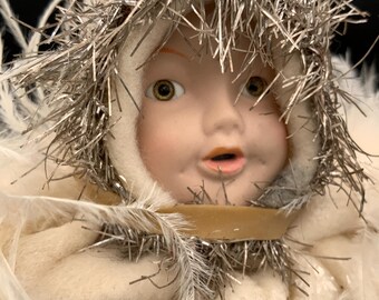 ヴィンテージ磁器製天使人形：コレクター向けフィギュア、天使の