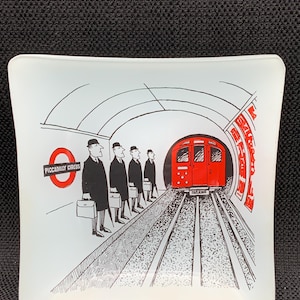 Piccadilly Circus London Trinket Holder, Chance Design, Pilkington Group, Made in England, Collectible Holder