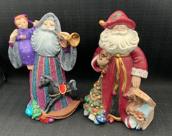 ヴィンテージ サンタクロース 陶器製置物 6インチ ホリデー クリスマス