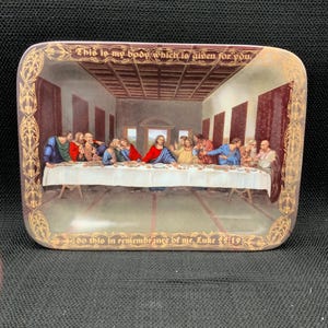 Vintage Ceramic Last Supper, The Bradford Exchange 1995, Collectible Plate, Religious Art, Home Decor