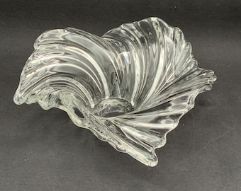 Bol Belle Epoque Crystal Wave Swirl: Plato elegante para centro de mesa, decoración de habitaciones, bol elegante
