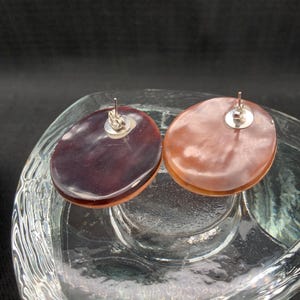 Vintage Pink Shell Earrings, Boho Accessories, Coastal Fashion image 8