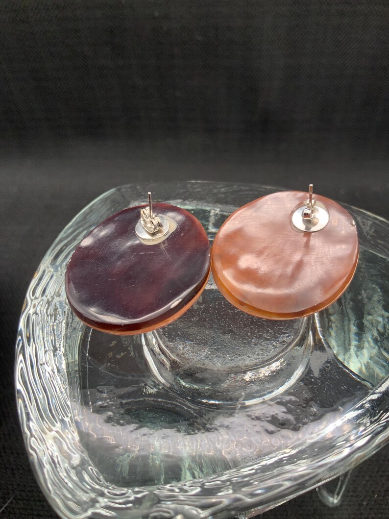 Vintage Pink Shell Earrings, Boho Accessories, Coastal Fashion image 8