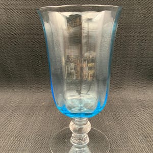 Vintage Hand Blown Blue Iced Tea Glassware, Drinkware Set, Classic Blue Glasses, Handcrafted Beverage Glasses, Set Of Five Tumblers