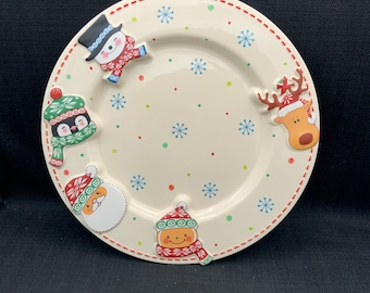 Prato de Natal Temp-Tations Winter Whimsy, Prato para Servir nas Festas