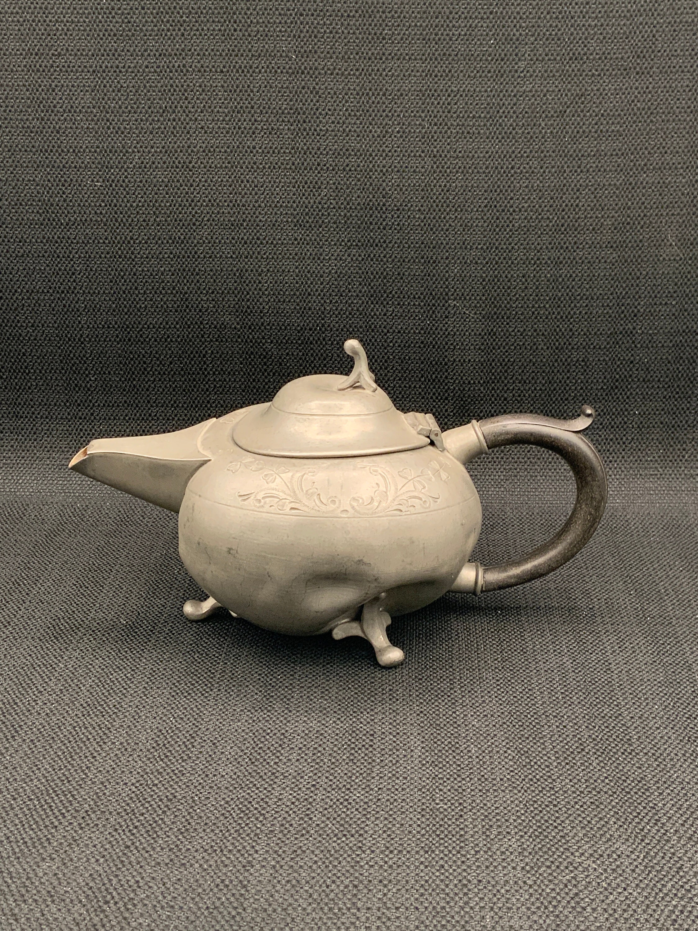 English Teapot Pewter Sheffield, Tea Time Decor, Antique Kettle