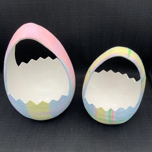 Pastel Colors Egg Easter Basket, Easter Egg Hunt Basket, Easter Basket for Kids, Spring Decor, Easter Gift, Springtime Decor