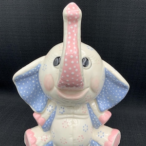 Vintage Elephant Pig Coin Bank, Animal Piggy Bank, Retro Money Bank, Nursery Decor, Kids Saving Bank, Gift for Kids