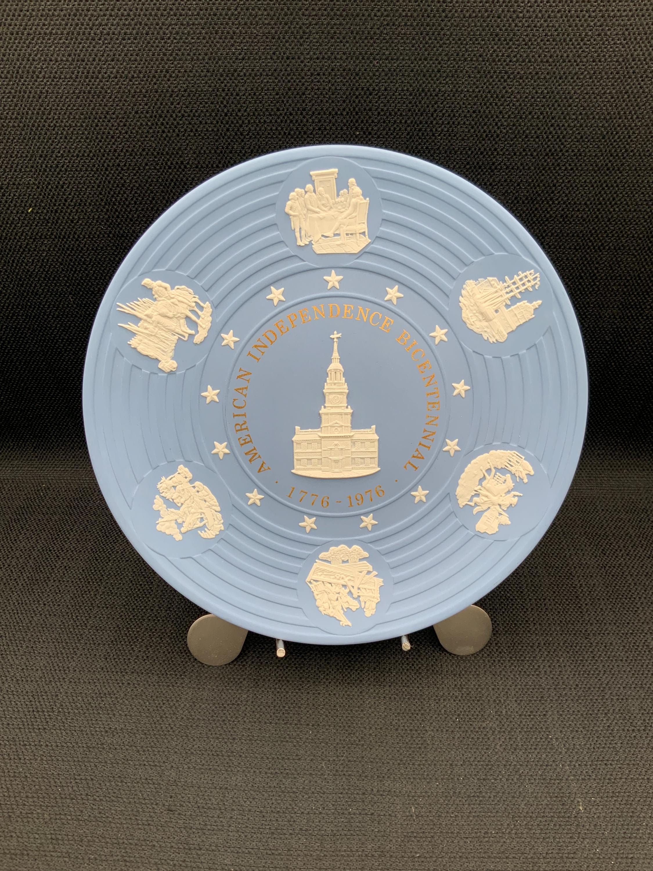 ウェッジウッドジャスパーイヤープレート1976 ボストン200年記念