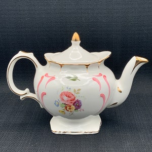 Théière florale KENSINGTON, théière Tea Party, théière décorative, ustensiles de cuisine vintage, décoration florale de cuisine, cadeau théière