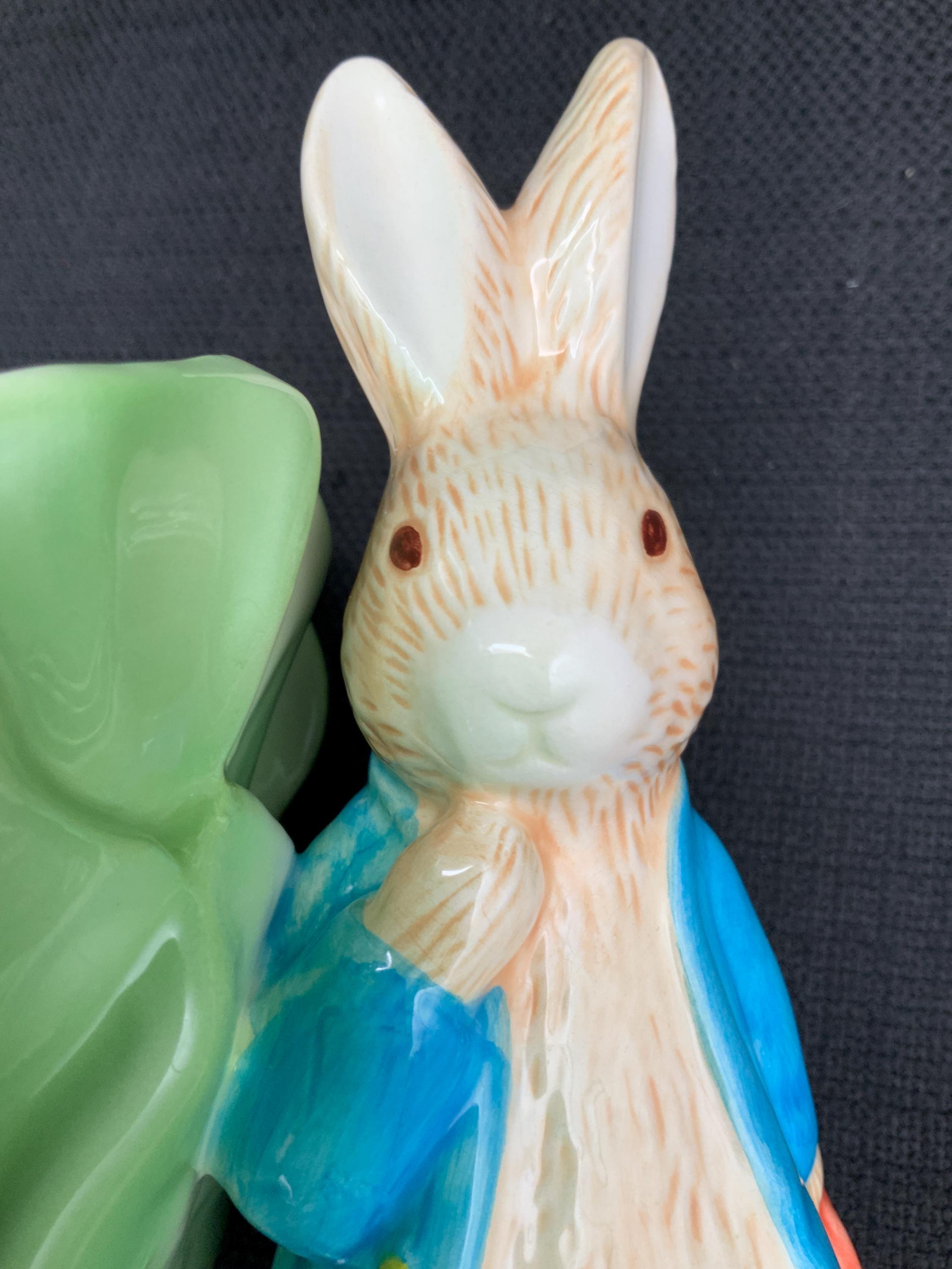 Peter Rabbit Cabbage Bowl , Ceramic Easter Decor, Basket Ornament
