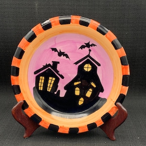 Vintage Lillian Vernon Halloween Dessert Plate, Halloween Tableware, Collectible Plate, Holiday Décor, Gift Idea,  Vintage Halloween Plate